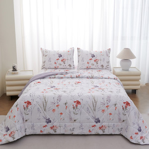 Informa 180X200 cm Set 6 Pcs Seprai King Microfiber Vilma Sprei Motif Seprai Aesthetic Seprei Sheet Set Bed Sheet Aksesoris Tempat Tidur Set Sarung Bantal Sarung Guling
