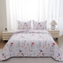Informa 180X200 cm Set 6 Pcs Seprai King Microfiber Vilma Sprei Motif Seprai Aesthetic Seprei Sheet Set Bed Sheet Aksesoris Tempat Tidur Set Sarung Bantal Sarung Guling