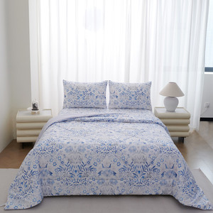 Informa 180X200 cm Set 6 Pcs Seprai King Microfiber Verla Sprei Motif Seprai Aesthetic Seprei Sheet Set Bed Sheet Aksesoris Tempat Tidur Set Sarung Bantal Sarung Guling