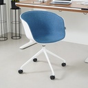 Informa Ellon Kursi Kantor Sandaran Rendah - Biru Tempat Duduk Kerja Dengan Roda Office Chair Kursi Mesh Staff Karyawan Furniture Indoor Kantor