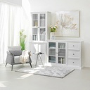 Informa Naco Lemari Kabinet 2 Pintu Dengan Laci 3 Tingkat Lemari Kabinet Serbaguna Cabinet Penyimpanan Indoor Furniture Rumah