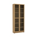 Informa Pablo Rak Buku Kaca 6 Tingkat - Cokelat Oak Bookshelf Books Storage Cabinet Kabinet Tempat Buku Dan Majalah Rak Pajangan Serbaguna