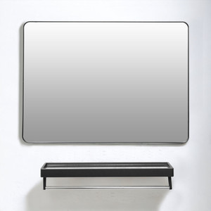 Informa 80 cm Dakota Rak Dinding Kamar Mandi - Hitam Organizer Serbaguna Rak Sabun Shampoo Tempat Peralatan Mandi Bathroom Wall Shelves