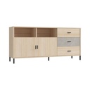 Informa Kian Kabinet 2 Pintu Dan 3 Laci - Cokelat Oak Lemari Kabinet Serbaguna Cabinet Penyimpanan Indoor Furniture Rumah