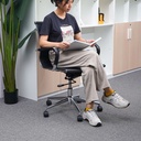 Informa Hopper Kursi Kantor Sandaran Rendah - Hitam Tempat Duduk Kerja Dengan Roda Office Chair Kursi Managerial Furniture Indoor Kantor