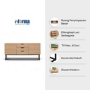 Informa Jesse Rak Tv High - Cokelat Oak Tv Stand Furnitur Indoor Rumah Meja Rak Tivi Tempat Pajangan Televisi