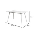 Informa Emory Meja Makan - Putih Dining Table Dinner Table Meja Kursi Ruang Makan Aesthetic Furniture Dining Room