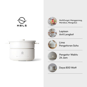 Informa Kels 3 ltr Owny Panci Elektrik Multifungsi - Putih Multifunction Electric Pan Kuali Pot Listrik Peralatan Masak Perlengkapan Dapur