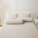 Informa 160X200 cm Set 5 Pcs Seprai Queen Microfiber Yada - Cokelat Sprei Motif Seprai Aesthetic Seprei Sheet Set Bed Sheet Aksesoris Tempat Tidur Set Sarung Bantal Sarung Guling