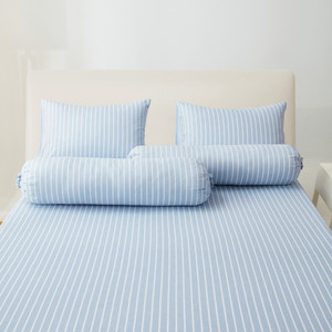 Informa 180X200 cm Set 5 Pcs Seprai King Microfiber Yada - Biru Sprei Motif Seprai Aesthetic Seprei Sheet Set Bed Sheet Aksesoris Tempat Tidur Set Sarung Bantal Sarung Guling
