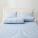 Informa 180X200 cm Set 5 Pcs Seprai King Microfiber Yada - Biru Sprei Motif Seprai Aesthetic Seprei Sheet Set Bed Sheet Aksesoris Tempat Tidur Set Sarung Bantal Sarung Guling