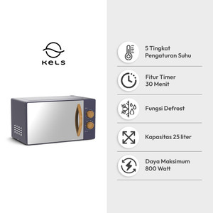 Informa Kels 25 ltr Wayne Microwave - Abu-Abu Tua Penghangat Pemanas Makanan Serbaguna Pemanggang Mikro Elektrik Food Heater Elektronik Dapur Perlengkapan Masak