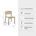 Informa Frolley Kursi Teras - Hitam Balcony Chair Kursi Outdoor Serbaguna Furniture Rumah Tempat Duduk Kursi Halaman Balkon
