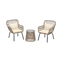 Informa Moggia Set Kursi & Meja Teras - Cokelat Natural Balcony Table Chair Furniture Outdoor Serbaguna Furnitur Rumah Tempat Duduk Kursi Halaman
