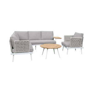 Informa Malaga Set Kursi & Meja Teras - Krem Beige Balcony Table Chair Furniture Outdoor Serbaguna Furnitur Rumah Tempat Duduk Kursi Halaman