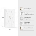 Informa Willa Lemari Pakaian 2 Pintu - Putih Wardrobe Storage Kabinet Tempat Simpan Baju Lemari Pintu Ayun Tarik Aesthetic
