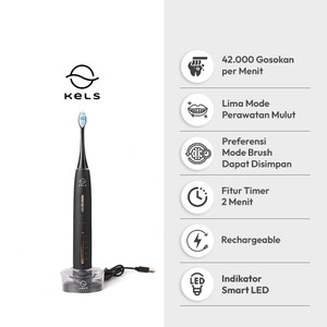 Kels Sikat Gigi Electric Smartclean Rechargable S30 Pro Electric Toothbrush Sikat Pembersih Gigi Listrik Perlengkapan Kebersihan Mulut