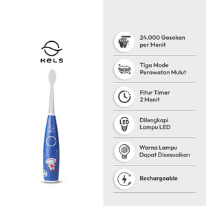 Kels Sikat Gigi Elektrik Anak S58 Electric Toothbrush Sikat Pembersih Gigi Listrik Perlengkapan Kebersihan Mulut