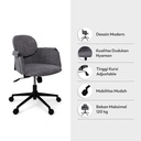 Informa Hilary Kursi Kantor Sandaran Rendah - Abu-Abu Tua Tempat Duduk Kerja Dengan Roda Office Chair Kursi Staff Karyawan Furniture Indoor Kantor