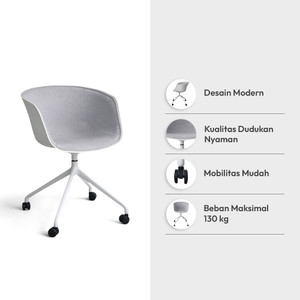Informa Ellon Kursi Kantor Sandaran Rendah - Abu-Abu Tempat Duduk Kerja Dengan Roda Office Chair Kursi Mesh Staff Karyawan Furniture Indoor Kantor
