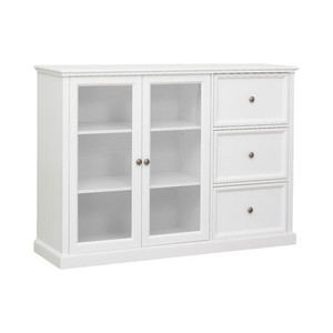 Informa Naco Lemari Kabinet 2 Pintu Dengan Laci 3 Tingkat Lemari Kabinet Serbaguna Cabinet Penyimpanan Indoor Furniture Rumah