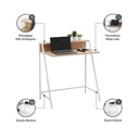Informa Bilie Meja Kantor - Putih/Cokelat Oak Office Table Furnitur Kantor Meja Kerja Belajar Minimalis Serbaguna