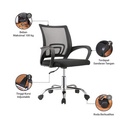 Informa G Zaki Kursi Kantor Sandaran Rendah - Hitam Tempat Duduk Kerja Dengan Roda Office Chair Kursi Mesh Staff Karyawan Furniture Indoor Kantor