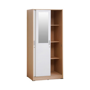 Informa Rana Lemari Pakaian 2 Pintu - Putih/Cokelat Maple Wardrobe Storage Kabinet Tempat Simpan Baju Lemari Pintu Geser Aesthetic