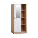 Informa Rana Lemari Pakaian 2 Pintu - Putih/Cokelat Maple Wardrobe Storage Kabinet Tempat Simpan Baju Lemari Pintu Geser Aesthetic