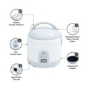 Informa Kels 300 ml Heyli Rice Cooker Mini - Abu-Abu Magic Jar Magic Com Penanak Nasi Alat Masak Beras Elektronik Dapur