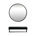 Informa Dalton Set Rak Dinding Kamar Mandi & Cermin Led - Hitam Wall Shelf Organizer Tempat Sampo Sabun Rak Tembok Serbaguna Aksesoris Kamar Mandi Furniture Indoor Rumah