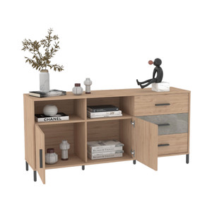 Informa Kian Kabinet 2 Pintu Dan 3 Laci - Cokelat Oak Lemari Kabinet Serbaguna Cabinet Penyimpanan Indoor Furniture Rumah