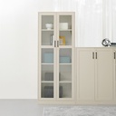 Informa Patto Lemari Arsip Kantor Metal Pintu Kaca - Abu-Abu Lemari Kabinet Office Cabinet Penyimpanan Indoor Furniture Kantor Sekolah