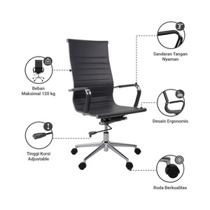 Informa Hopper Kursi Kantor Sandaran Tinggi - Hitam Multifunctional Cooking Knife Alat Pemotong Serbaguna Piso Tajam Kitchen Tools Peralatan Masak