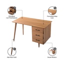 Informa Jakk Meja Kantor - Cokelat Oak Office Table Furnitur Kantor Meja Kerja Belajar Serbaguna
