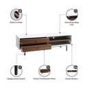 Informa Faye Rak Tv - Putih Walnut Tv Stand Furnitur Indoor Rumah Meja Rak Tivi Tempat Pajangan Televisi