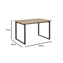 Informa Cenny Meja Makan - Cokelat Oak Dining Table Dinner Table Meja Kursi Ruang Makan Aesthetic Furniture Dining Room