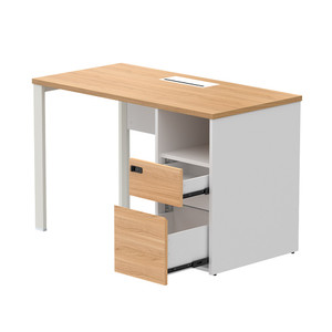 Informa Sieben Meja Kantor 120 Va - Cokelat/Putih Office Table Furnitur Kantor Meja Kerja Belajar Serbaguna