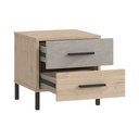 Informa Kian Set Kamar Tidur Queen Dengan Nakas - Cokelat Oak Set Bedroom Furniture Kamar Tidur Set Tempat Tidur Lemari Pakaian Meja Belajar