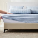 Informa 180X200 cm Set 5 Pcs Seprai King Microfiber Yada - Biru Sprei Motif Seprai Aesthetic Seprei Sheet Set Bed Sheet Aksesoris Tempat Tidur Set Sarung Bantal Sarung Guling