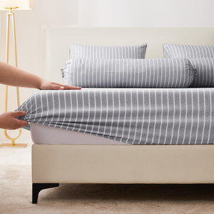 Informa 180X200 cm Set 5 Pcs Seprai King Microfiber Yada - Abu-Abu Sprei Motif Seprai Aesthetic Seprei Sheet Set Bed Sheet Aksesoris Tempat Tidur Set Sarung Bantal Sarung Guling