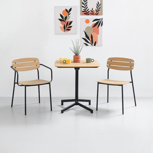 Informa Frolley Meja Teras - Hitam Meja Luar Ruangan Garden Table Balcony Desk Furnitur Taman Outdoor Furniture
