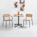 Informa Frolley Meja Teras - Hitam Meja Luar Ruangan Garden Table Balcony Desk Furnitur Taman Outdoor Furniture