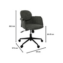 Informa Hilary Kursi Kantor Sandaran Rendah - Hijau Tempat Duduk Kerja Dengan Roda Office Chair Kursi Staff Karyawan Furniture Indoor Kantor