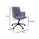 Informa Harmony Kursi Kantor Sandaran Rendah - Biru Tempat Duduk Kerja Dengan Roda Office Chair Kursi Mesh Staff Karyawan Furniture Indoor Kantor