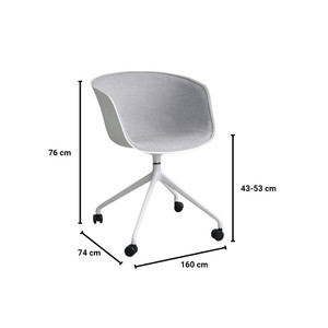 Informa Ellon Kursi Kantor Sandaran Rendah - Abu-Abu Tempat Duduk Kerja Dengan Roda Office Chair Kursi Mesh Staff Karyawan Furniture Indoor Kantor