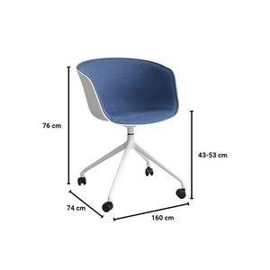 Informa Ellon Kursi Kantor Sandaran Rendah - Biru Tempat Duduk Kerja Dengan Roda Office Chair Kursi Mesh Staff Karyawan Furniture Indoor Kantor