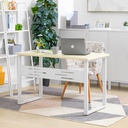 Informa Kairo Meja Kantor Metal - Putih Office Table Furnitur Kantor Meja Kerja Belajar Minimalis Serbaguna