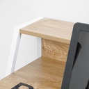 Informa Bilie Meja Kantor - Putih/Cokelat Oak Office Table Furnitur Kantor Meja Kerja Belajar Minimalis Serbaguna