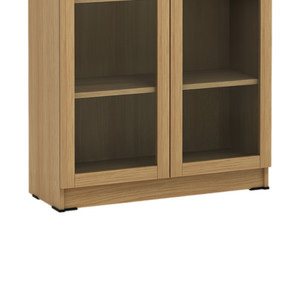 Informa Pablo Rak Buku Kaca 6 Tingkat - Cokelat Oak Bookshelf Books Storage Cabinet Kabinet Tempat Buku Dan Majalah Rak Pajangan Serbaguna